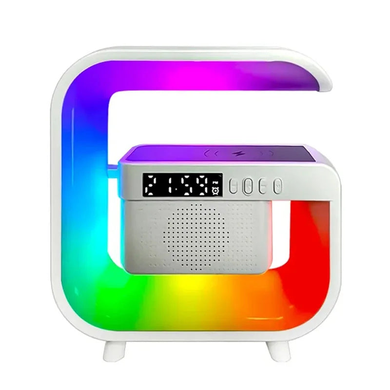 Bluetooth Speaker Atmosphere Light Wireless Phone Charger Clock