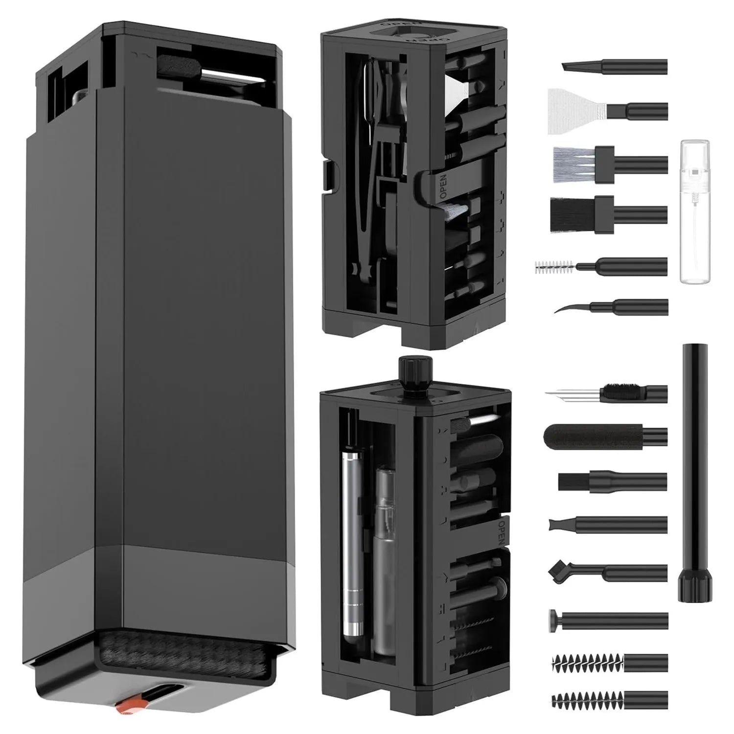 32-in-1 Multi-Functional Deep Cleaning Kit for iPhone Ports, AirPods, Keyboard, and Keycap Removal - Precision Tools