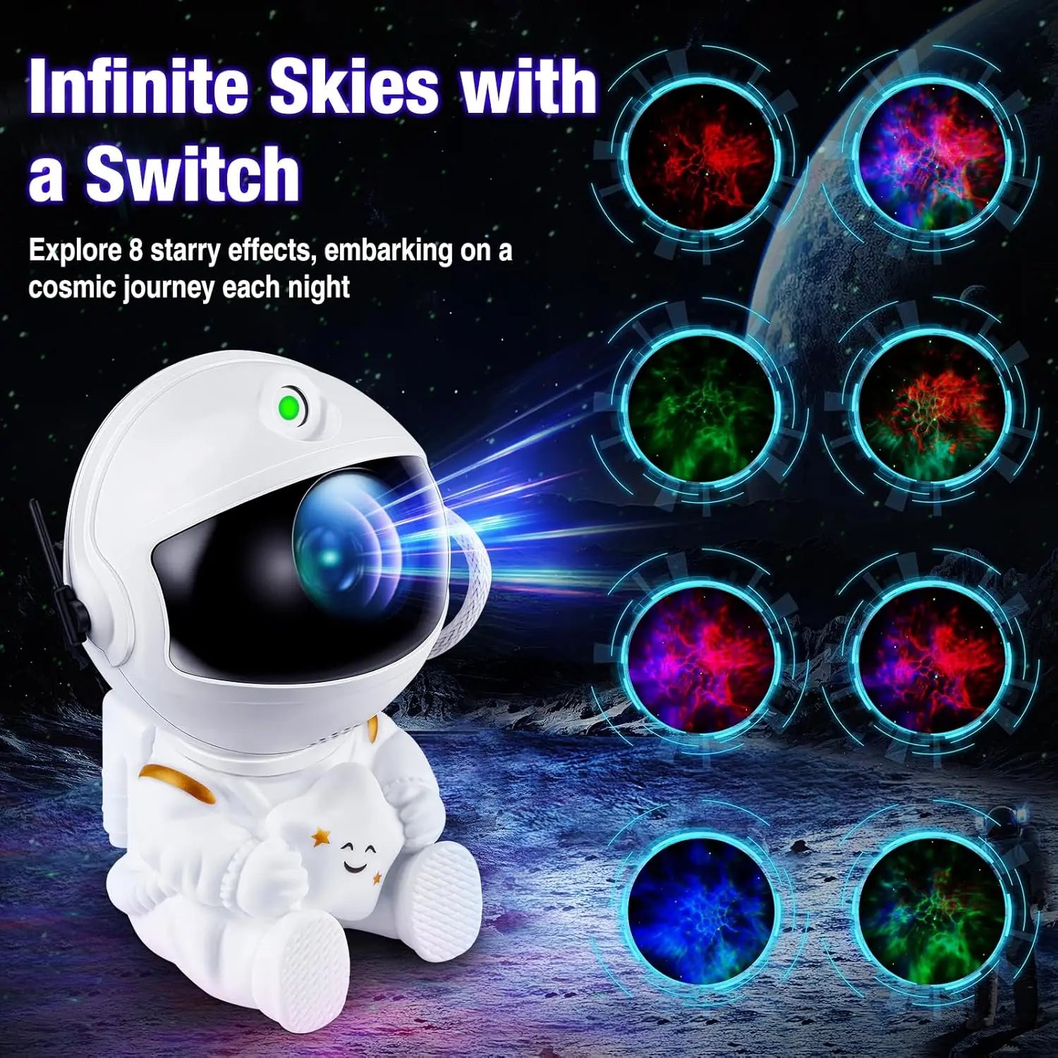 Astronaut Projection Light Night Lamp Starry Sky