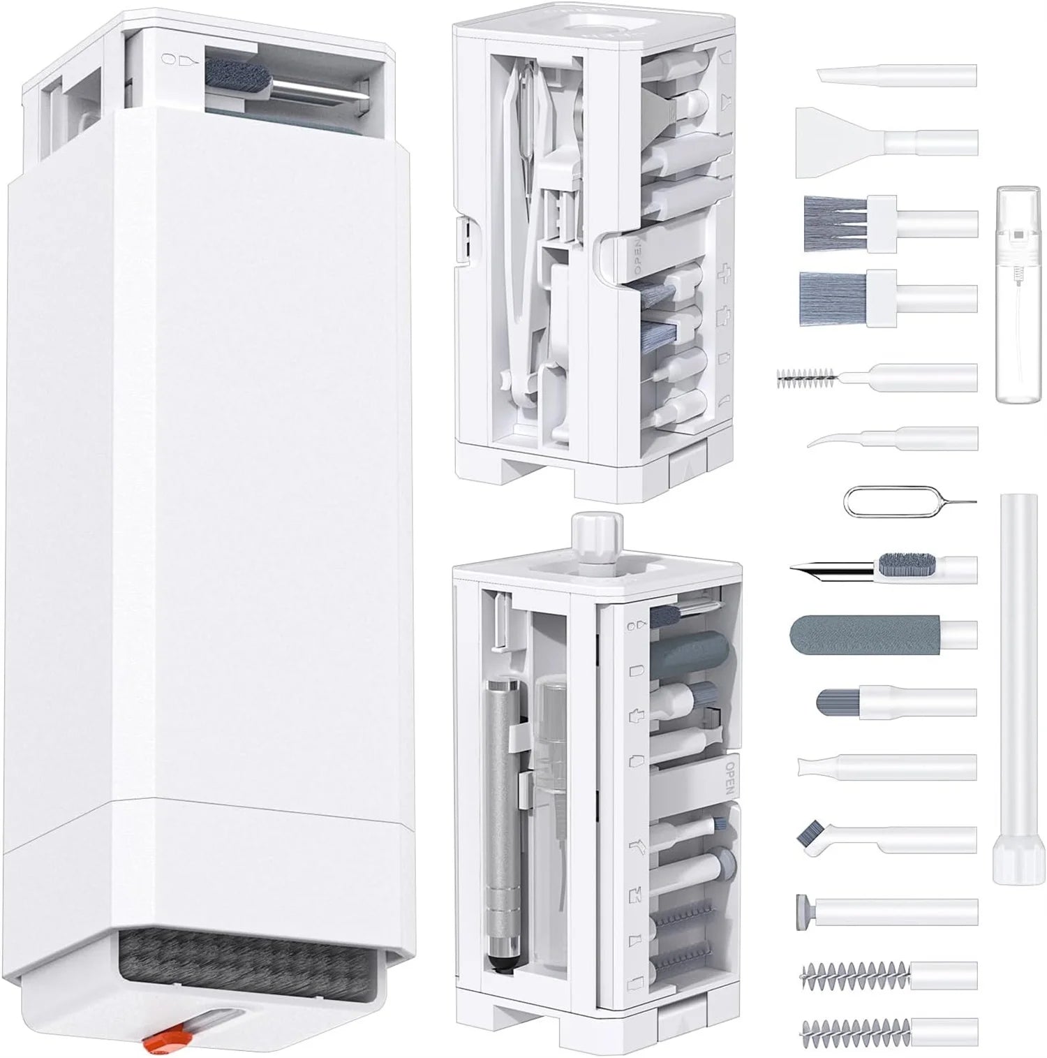 32-in-1 Multi-Functional Deep Cleaning Kit for iPhone Ports, AirPods, Keyboard, and Keycap Removal - Precision Tools